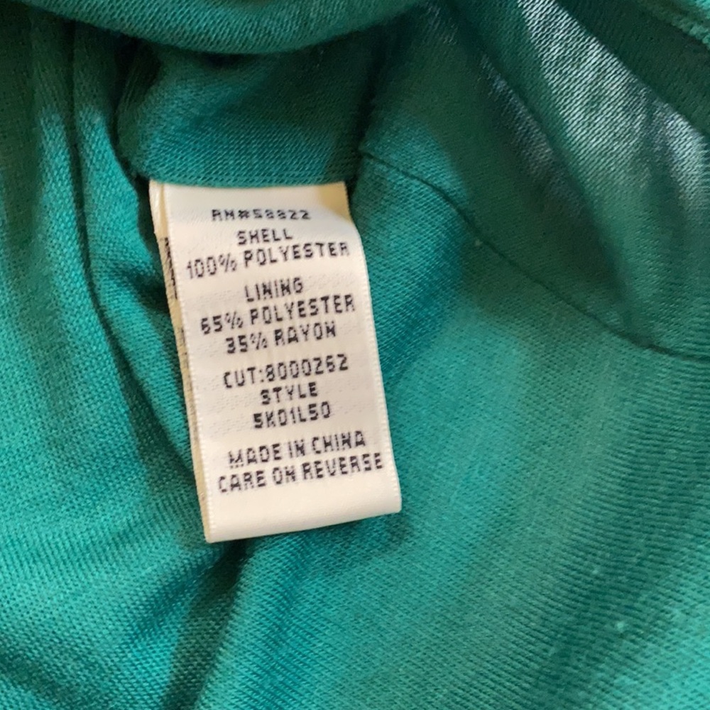 Studio M Beautiful textures green fitted dress Med - Picture 6 of 7